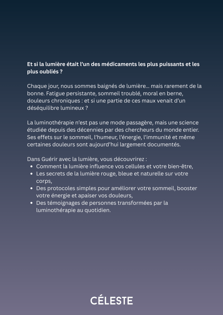 E - BOOK Les bienfaits de la luminothérapie - Céleste