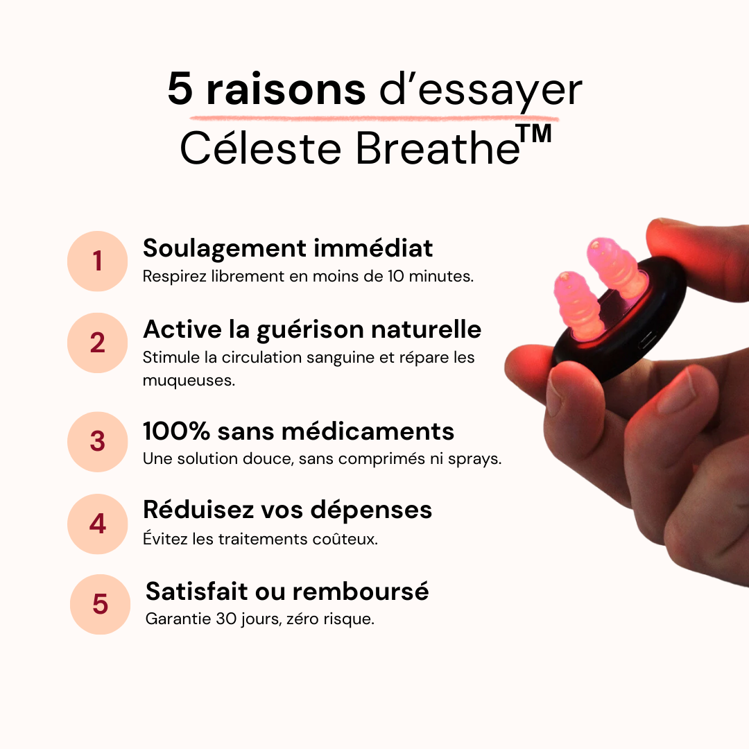 Céleste BREATH™ - Dispositif nasal par luminothérapie