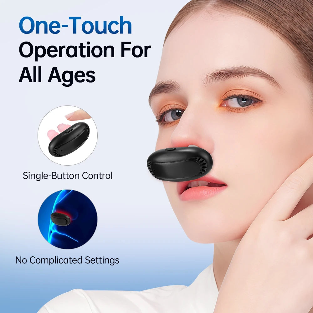 Rhinitis Laser Mini Portable Sinus Relief Therapy Device Wireless Infrared Treatment with 4 Silicone Tips 3 Modes for Nasal Comf
