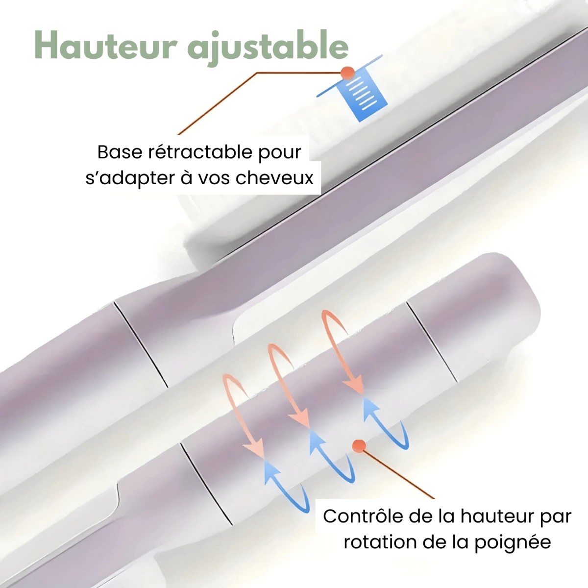 Brosse auto - nettoyante 3D Air Cushion - Céleste