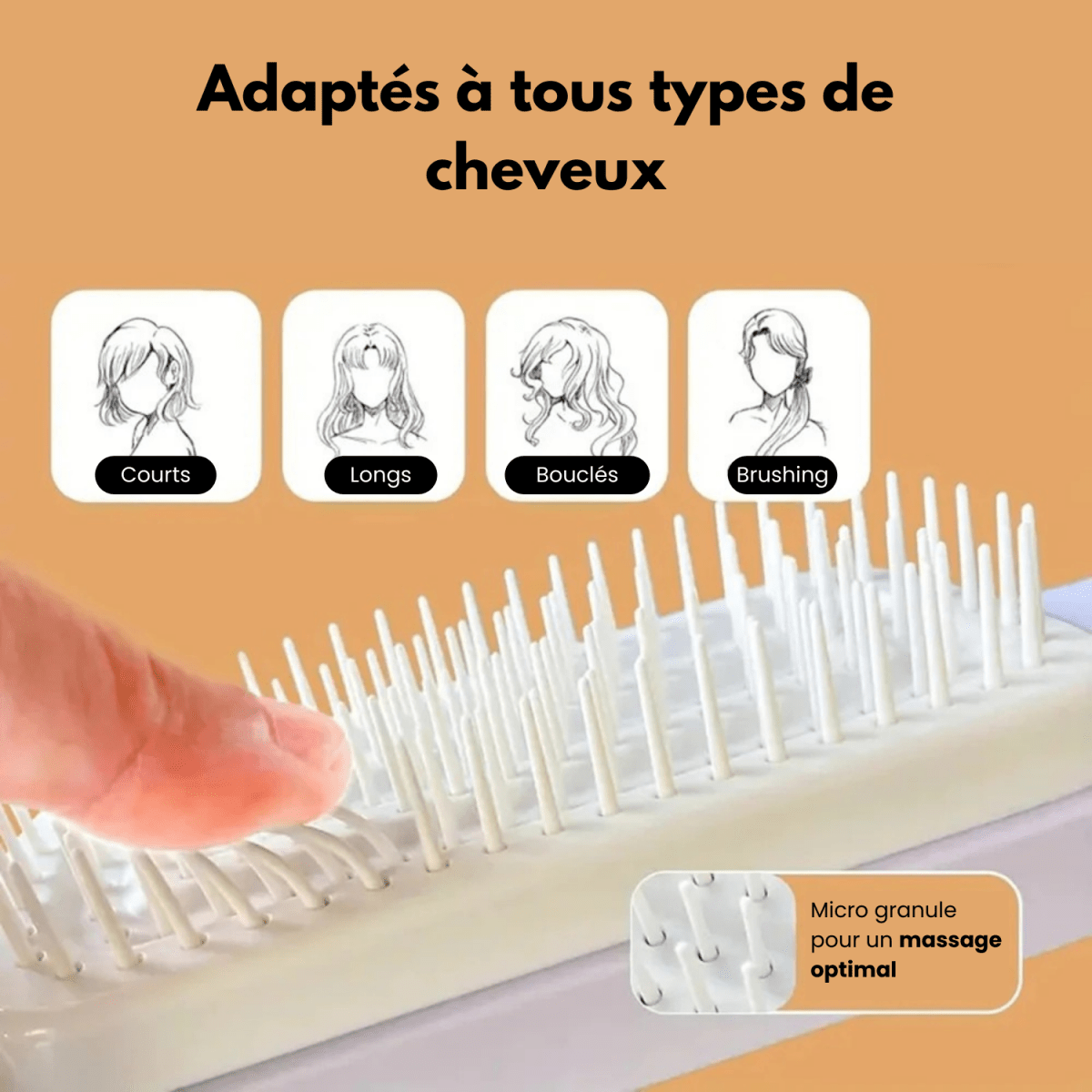 Brosse auto - nettoyante 3D Air Cushion - Céleste